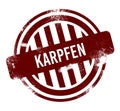 Karpfen - red round grunge button, stamp Royalty Free Stock Photo