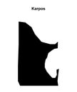 Karpos outline map Royalty Free Stock Photo