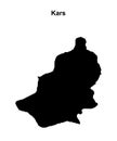 Kars outline map Royalty Free Stock Photo