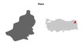 Kars outline map Royalty Free Stock Photo