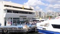 Karsiyaka - Izmir / Turkey - 01/14/2019: Passengers getting of the ferry in Karsiyaka, Izmir