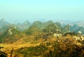 Karst landform and farmland in Nangang Millennium Yao Village Royalty Free Stock Photo