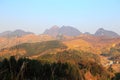 Karst landform and farmland in Nangang Millennium Yao Village Royalty Free Stock Photo