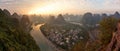 Beautiful Karst Mountains panorama, Guilin, China