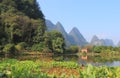 Karst mountain landscape Yangshou China Royalty Free Stock Photo