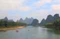 Karst mountain Li river landscape Yangshou China Royalty Free Stock Photo