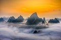 Karst Mountains in Guilin,China Royalty Free Stock Photo