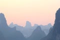 Landscape with mystic Karst mountains (Unesco) in Xingping,China