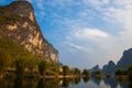 The reflection in the water, the Li river Yangshuo China Royalty Free Stock Photo