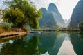 The reflection in the water, the Li river Yangshuo China