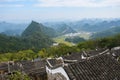 Karst scenery and China Yao Village Royalty Free Stock Photo