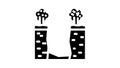 karst sinkhole disaster glyph icon animation