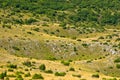 Karst sinkholes, detail from Pester plateau landscape Royalty Free Stock Photo