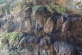 Karst terrain, rough mineral rocks formed by wind erosion are uneven.