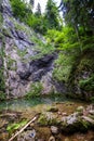 Karstic spring and underwater cave Royalty Free Stock Photo