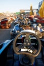 Kart car for carting with no people at open air training track