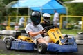 Kart overtaking Royalty Free Stock Photo