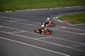 Kart racers compete for position in the overall standings