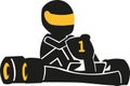 Kart racing icon