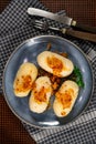 Kartacze - potato dumplings stuffed with minced meat. Royalty Free Stock Photo