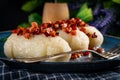 Kartacze - potato dumplings stuffed with minced meat Royalty Free Stock Photo