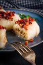 Kartacze - potato dumplings stuffed with minced meat Royalty Free Stock Photo