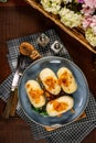 Kartacze - potato dumplings stuffed with minced meat Royalty Free Stock Photo