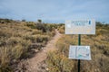 A description board for the trails in Kartchner Caverns State Park, Arizona