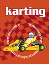Karting background Royalty Free Stock Photo