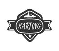 Karting club or kart races sport car vector template icon Royalty Free Stock Photo