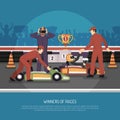 Karting Motor Race Illustration Royalty Free Stock Photo