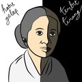 Kartini woman illustration