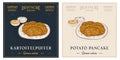 Kartoffelpuffer german Potato pancakes draniki Royalty Free Stock Photo