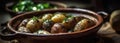 Kartoplia Na Pary Steamed Potatoes On Stone Rustic Pub Ukrainian Dishes Wide Panoramic. Generative AI