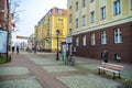 Kartuzy, Poland - November 22, 2017: Street in the Polish city of Kartuzy