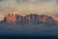 Karwendel mountain view during autumn evening.