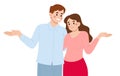 Illustration of a happy young couple Royalty Free Stock Photo