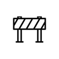 Road construction barrier icon with simple and modern design Royalty Free Stock Photo