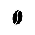 Coffee bean silhouette icon with simple and modern design Royalty Free Stock Photo