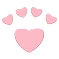Dog Paw Love with a heart-shaped frame of dog tracks and trails. Royalty Free Stock Photo