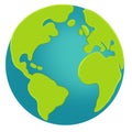 Globe planet Earth icon illustration isolated on background Save green planet concept. Royalty Free Stock Photo