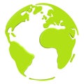 Globe planet Earth icon illustration isolated on background Save green planet concept. Royalty Free Stock Photo
