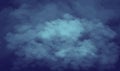 Abstract artwork featuring a cloud-like formation in shades of blue, creating a textured, ethereal effect. Royalty Free Stock Photo