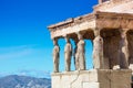 Karyatides statues, Erehtheio, on the Acropolis in Athens, Greece