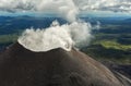 Karymsky is an active stratovolcano. Kronotsky Nature Reserve on Kamchatka Peninsula.
