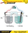 Chemistry lesson electrode topic, salt bridges, electrochemical batteries, next generation question template