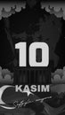 10 kasim vector illustration. 10 November, Mustafa Kemal Ataturk Death Day anniversary.