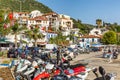 Kas, Turkey, 05/16/2019: A beautiful resort town with a marina on a bright sunny day