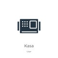 Kasa icon vector. Trendy flat kasa icon from user collection isolated on white background. Vector illustration can be used for web