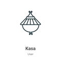 Kasa outline vector icon. Thin line black kasa icon, flat vector simple element illustration from editable user concept isolated Royalty Free Stock Photo